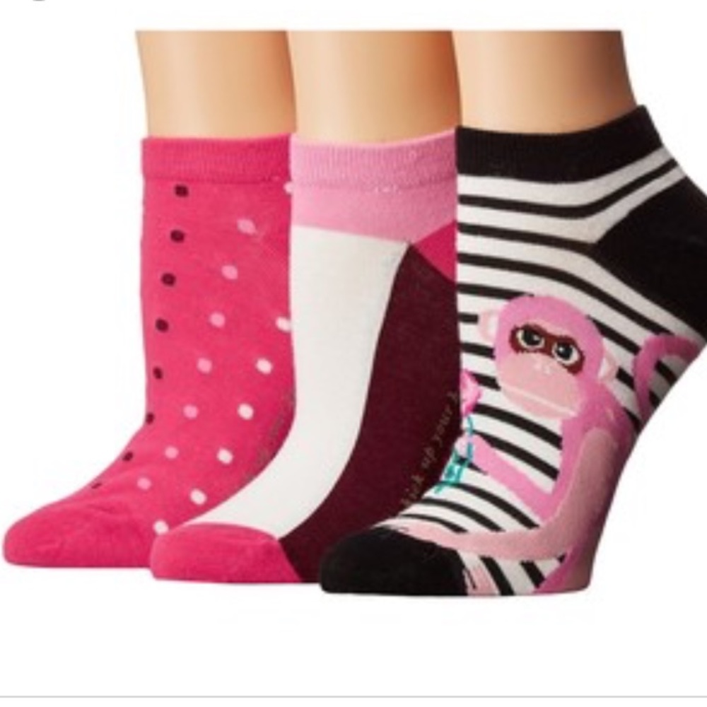 Last 1! NWTs Kate ♠️ Monkey Business Socks 3 Pairs - Picture 2 of 6